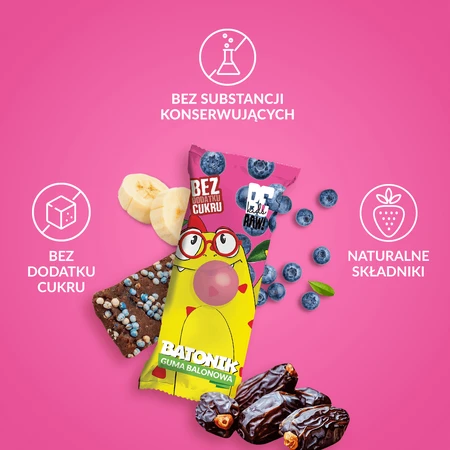BeRAW! Kids, батончик, жевательная резинка, без добавления сахара, 25 г: цены и характеристики
