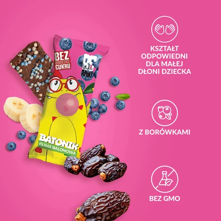 BeRAW! Kids, батончик, жевательная резинка, без добавления сахара, 25 г: цены и характеристики