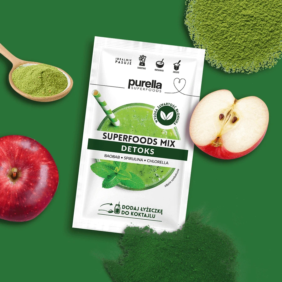 Purella Superfoods Detox Mix, 40 г: цены и характеристики