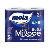 Туалетная бумага Mola Milove 3-слойная, 4 рулона