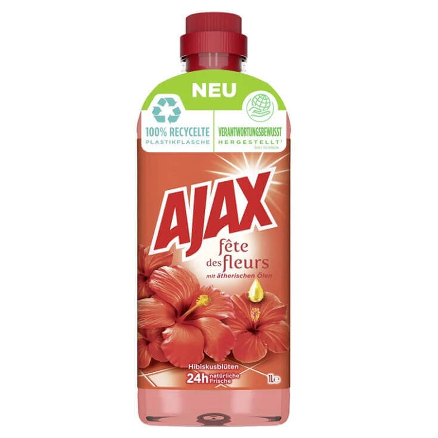 Ajax, Универсальное чистящее средство, цветы гибискуса, 1 л: цены и характеристики