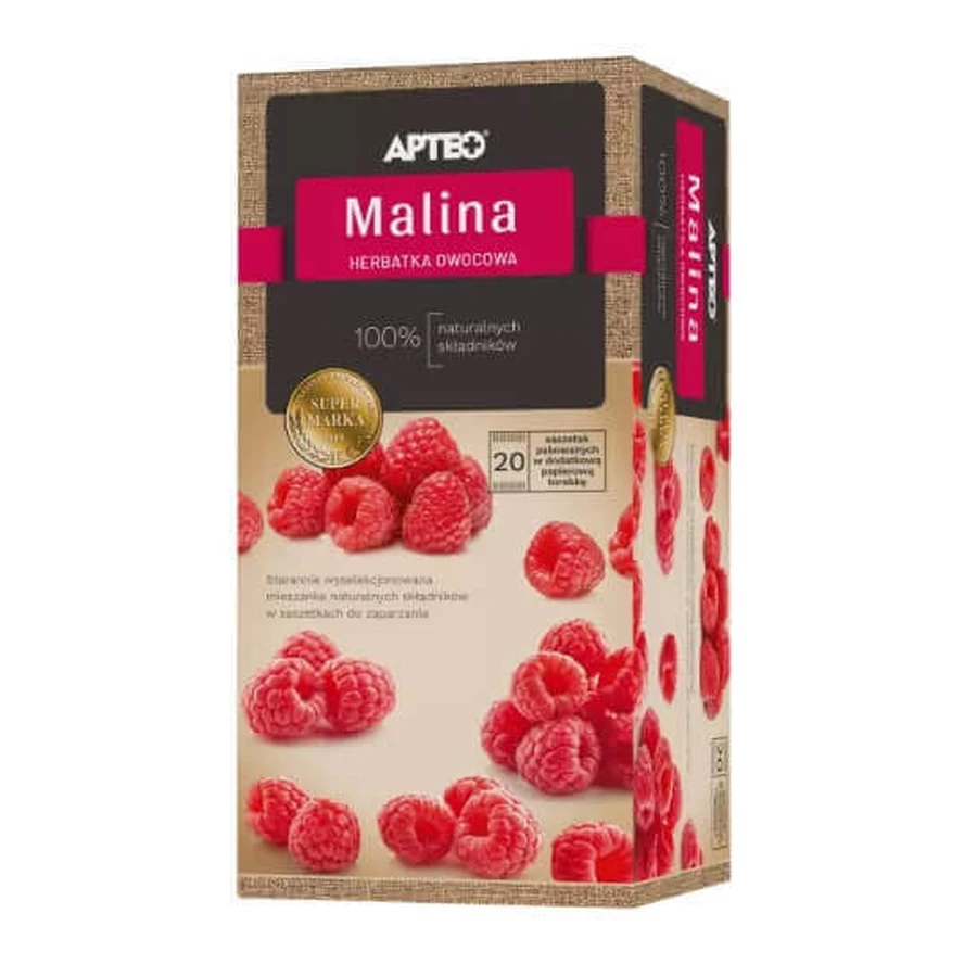 Фруктовый чай с малиной Apteo Natura, 20 пакетиков: цены и характеристики