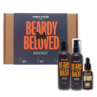 MenRock Beard Beloved Заспокійливий шампунь для бороди з дубовим мохом 100 мл + бальзам для бороди 100 мл + олія для бороди 30 мл