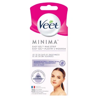 Восковые патчи для лица Veet Minima Easy-Gel, 20 штук