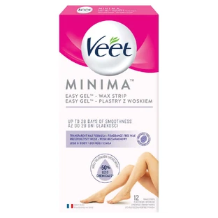 Восковые патчи для ног и тела Veet Minima Easy-Gel, 12 штук