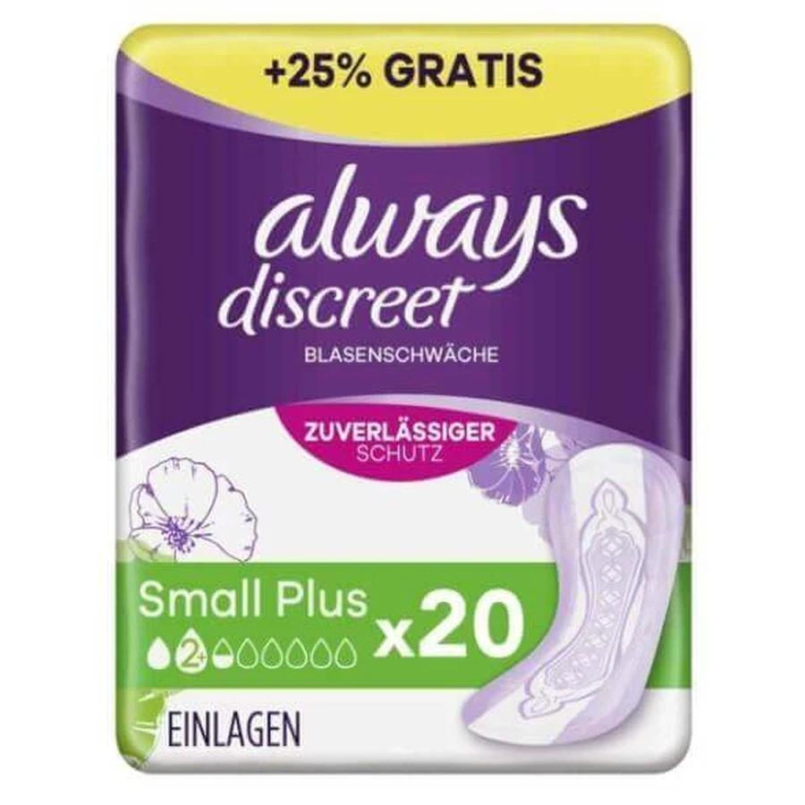 Прокладки для недержания Always Small Plus, 16+4 шт.: цены и характеристики