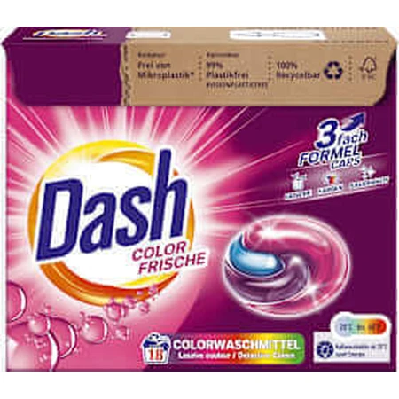 Капсулы для стирального порошка Dash 3 в 1 цвет Frisch, 18 шт.: цены и характеристики