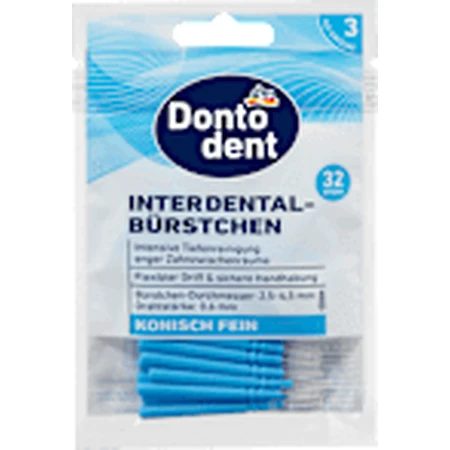 Dontodent Blue межзубные щетки 0,6 мм ISO 3, 32 шт.: цены и характеристики