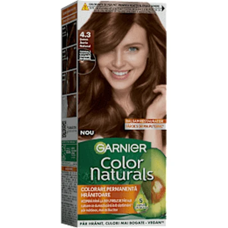 GARNIER Colour naturals Перманентна фарба для волосся 4.3 Натуральний золотисто-коричневий, 1 шт: ціни та характеристики