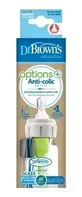 Dr.BROWN'S BABY BOTTLE OPTIONS+ 120 мл 1×1 buc, îngust, 0M+, anti-colic, sticlă, sticlă albă