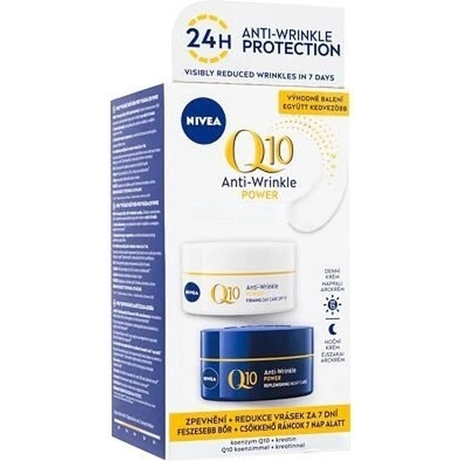 Nivea Energizing Day + Night Anti-Wrinkle Cream Q10 2x50ml 1×2x50 ml, крем для кожи: цены и характеристики