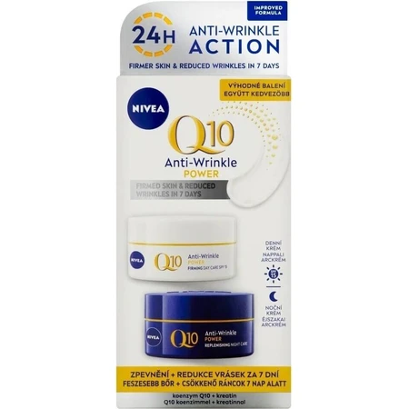 Nivea Energizing Day + Night Anti-Wrinkle Cream Q10 2x50ml 1×2x50 ml, крем для кожи: цены и характеристики