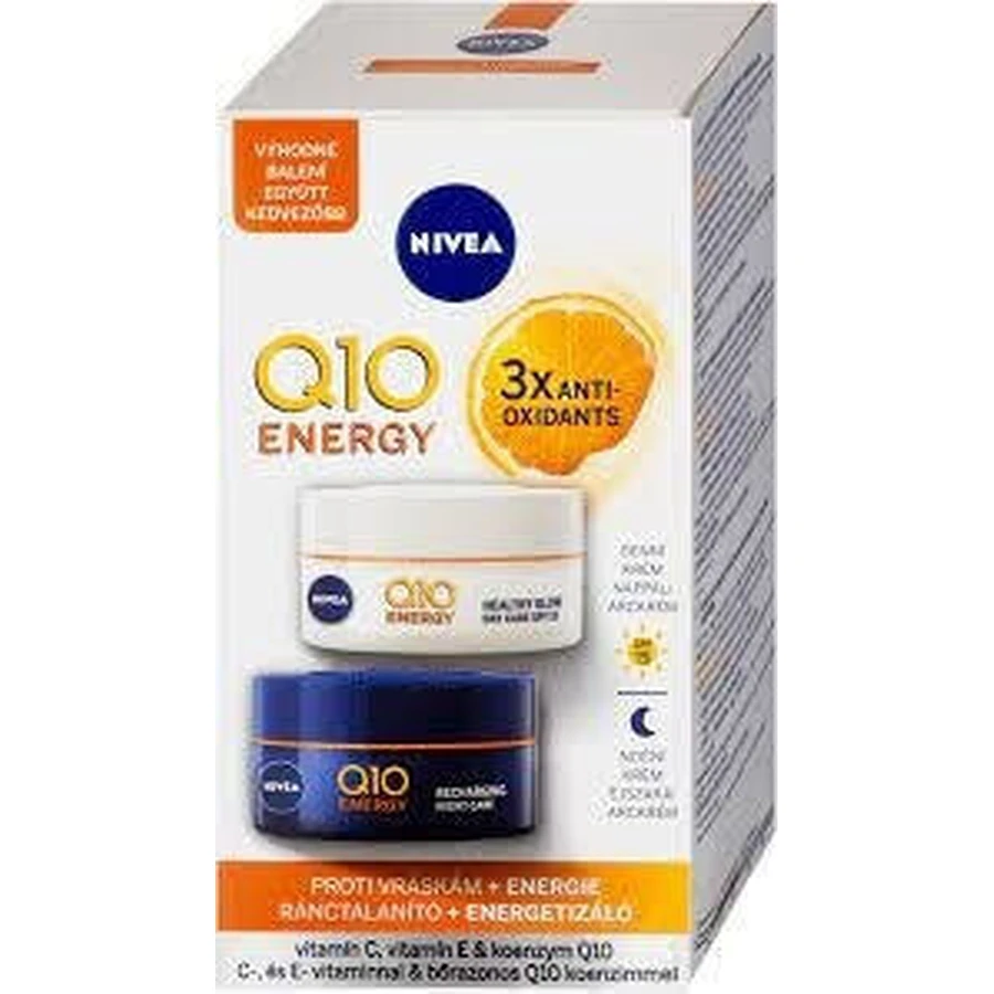 Nivea Energizing Day + Night Anti-Wrinkle Cream Q10 2x50ml 1×2x50 ml, крем для кожи: цены и характеристики