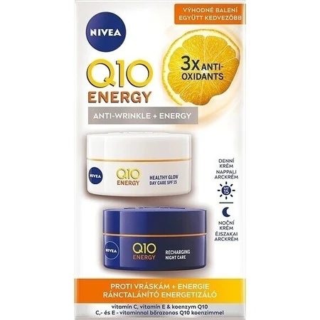 Nivea Energizing Day + Night Anti-Wrinkle Cream Q10 2x50ml 1×2x50 ml, крем для кожи: цены и характеристики