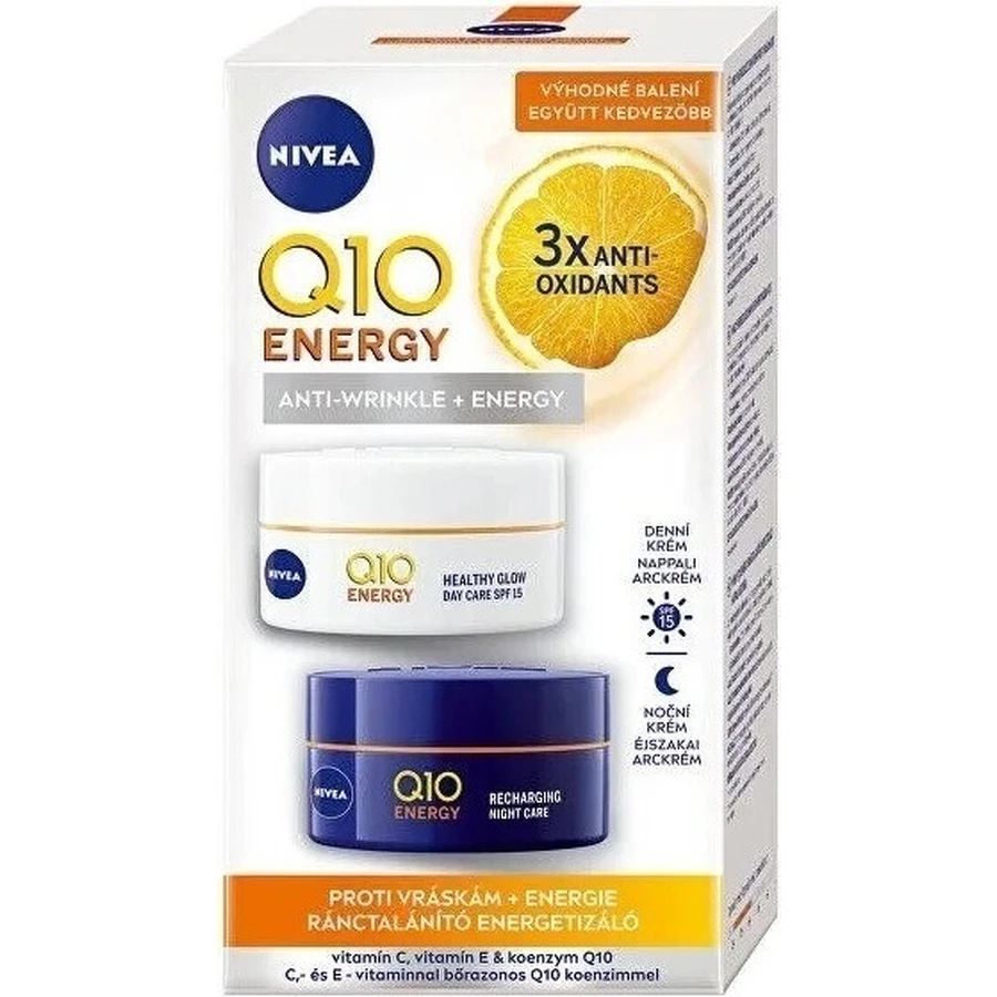 Nivea Energizing Day + Night Anti-Wrinkle Cream Q10 2x50ml 1×2x50 ml, крем для кожи: цены и характеристики