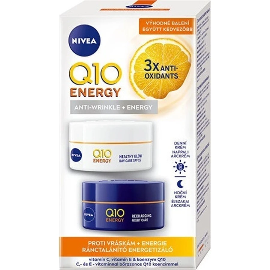 Nivea Energizing Day + Night Anti-Wrinkle Cream Q10 2x50ml 1×2x50 ml, крем для кожи: цены и характеристики