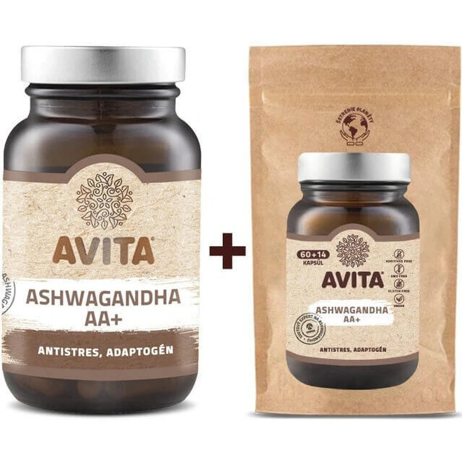 AVITA ASHWAGANDHA AA+ 1×60 cps, дієтична добавка: ціни та характеристики