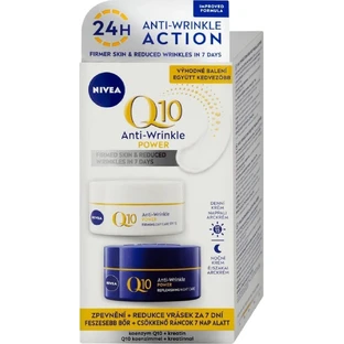 NIVEA Укрепляющий дневной и ночной крем Q10 POWER DUO 2×50 мл, укрепляющий крем