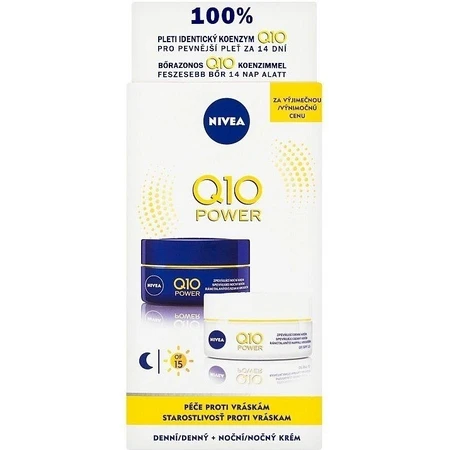 NIVEA Укрепляющий дневной и ночной крем Q10 POWER DUO 2×50 мл, укрепляющий крем: цены и характеристики