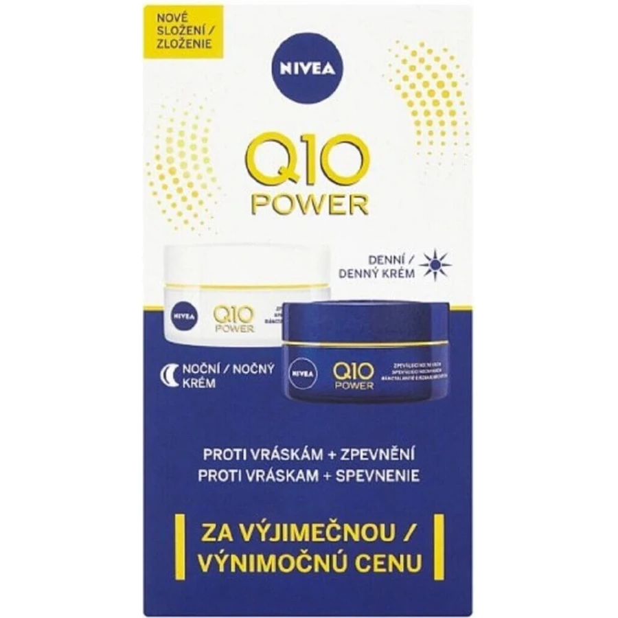 NIVEA Укрепляющий дневной и ночной крем Q10 POWER DUO 2×50 мл, укрепляющий крем: цены и характеристики