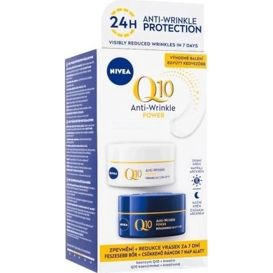 NIVEA Укрепляющий дневной и ночной крем Q10 POWER DUO 2×50 мл, укрепляющий крем: цены и характеристики