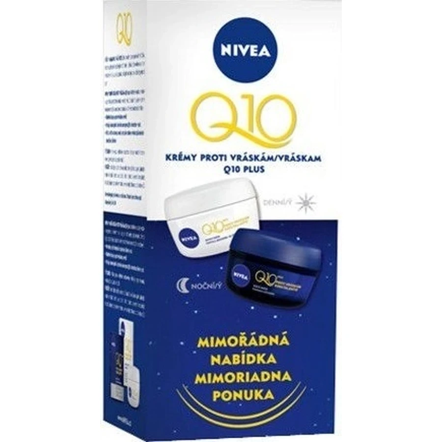 NIVEA Укрепляющий дневной и ночной крем Q10 POWER DUO 2×50 мл, укрепляющий крем: цены и характеристики