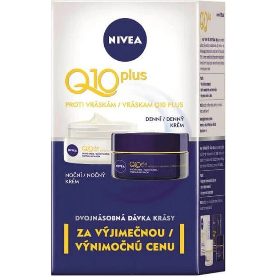 NIVEA Укрепляющий дневной и ночной крем Q10 POWER DUO 2×50 мл, укрепляющий крем: цены и характеристики