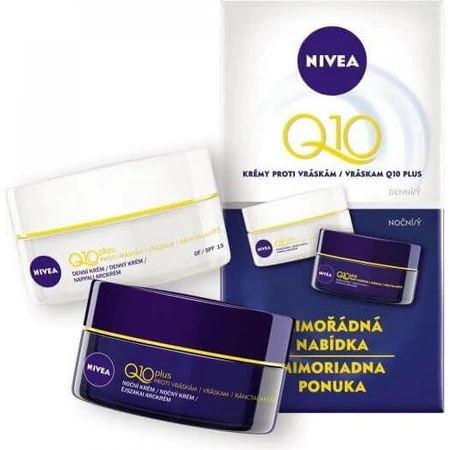 NIVEA Укрепляющий дневной и ночной крем Q10 POWER DUO 2×50 мл, укрепляющий крем: цены и характеристики