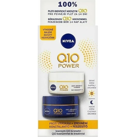 NIVEA Укрепляющий дневной и ночной крем Q10 POWER DUO 2×50 мл, укрепляющий крем: цены и характеристики
