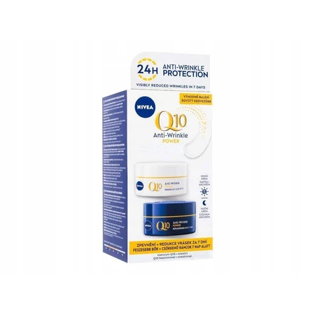 NIVEA Укрепляющий дневной и ночной крем Q10 POWER DUO 2×50 мл, укрепляющий крем: цены и характеристики