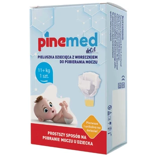 Pinemed, підгузник з мішечком для збору сечі, для дітей, 11+ кг ДЕКОРАТИВНА УПАКОВКА