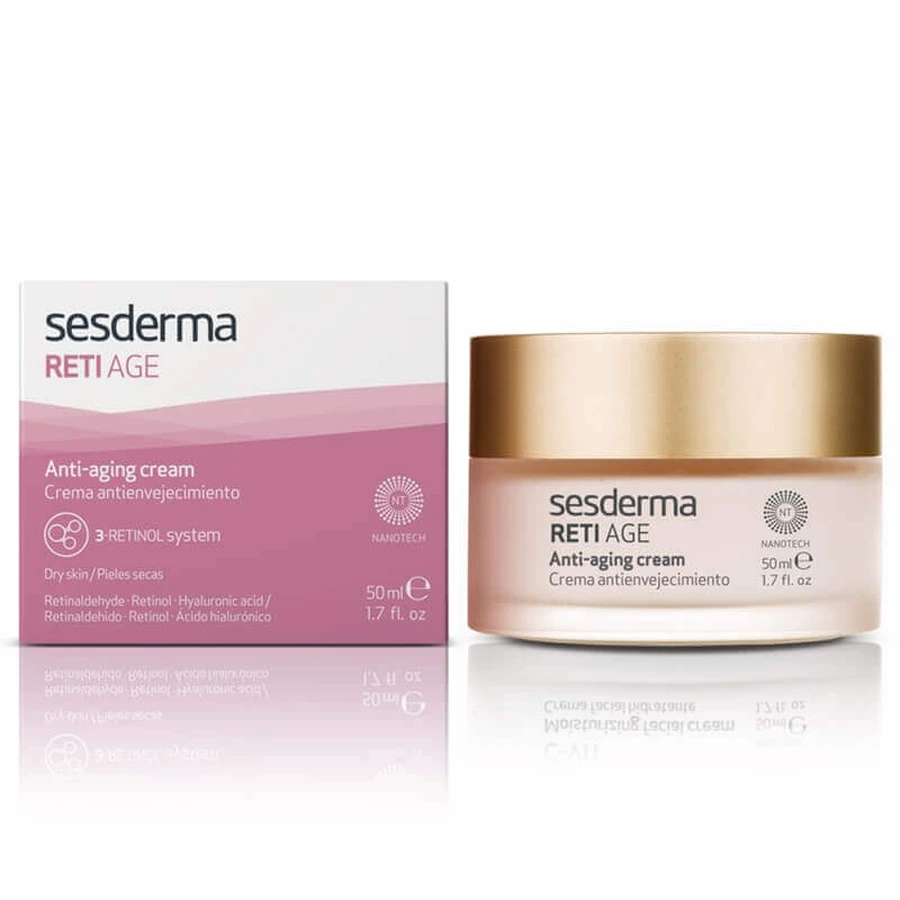 Набір Sesderma Reti-Age, антивіковий крем для обличчя, 50 мл + антивікова сироватка для обличчя, 30 мл: ціни та характеристики