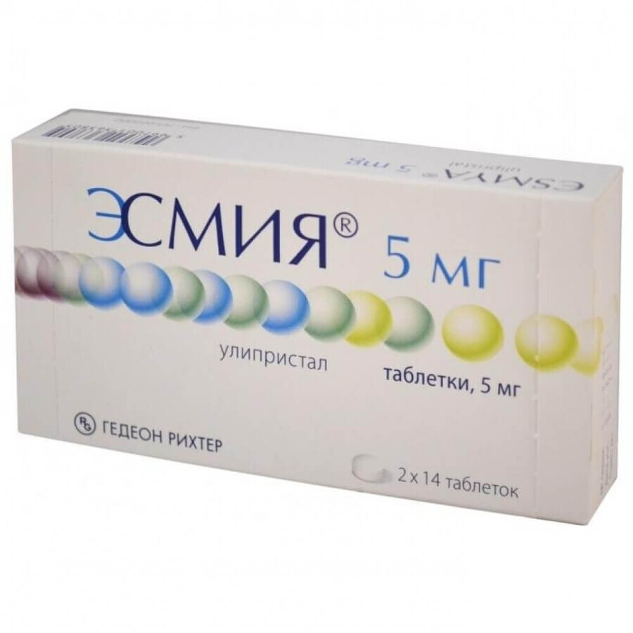 Эсмия табл. 5 мг блистер №28: цены и характеристики