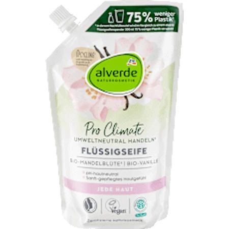 alverde NATURKOSMETIK Резервное жидкое мыло с миндалем и ванилью, 500 мл: цены и характеристики
