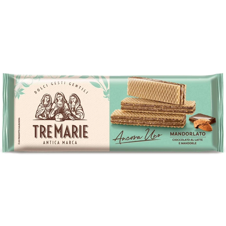 Шоколадно-мигдальні вафлі, 140 г, Tre Marie: ціни та характеристики
