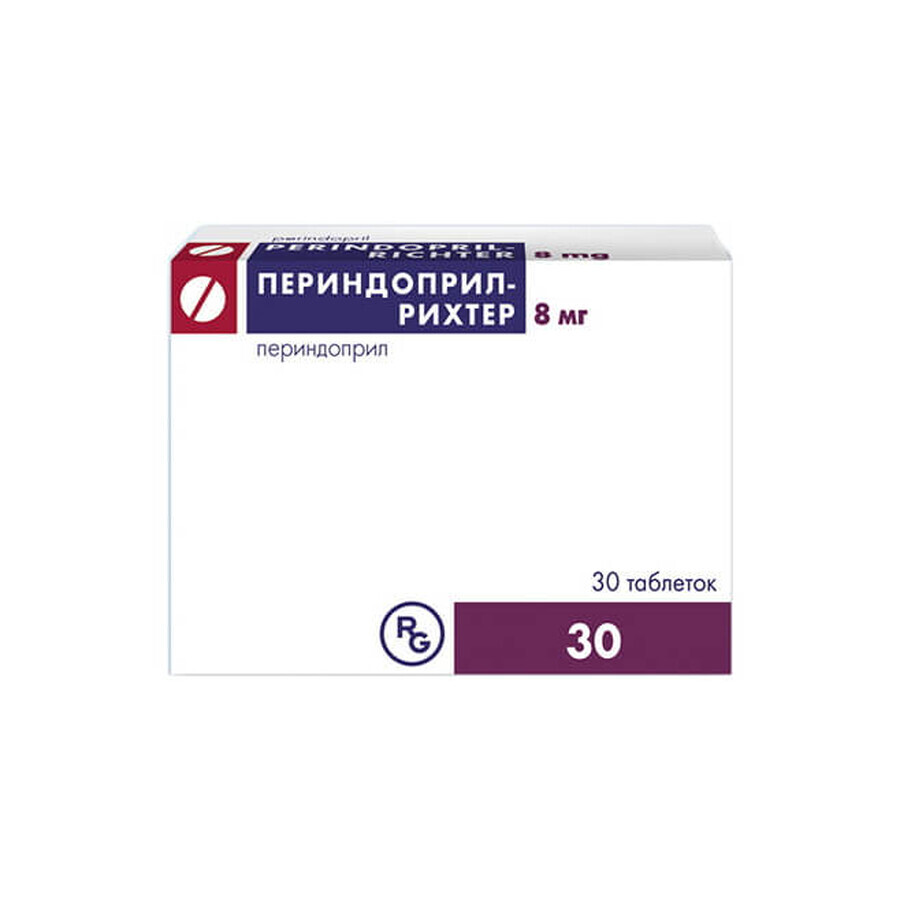 Периндоприл-ріхтер табл. 8 мг блістер №30: ціни та характеристики