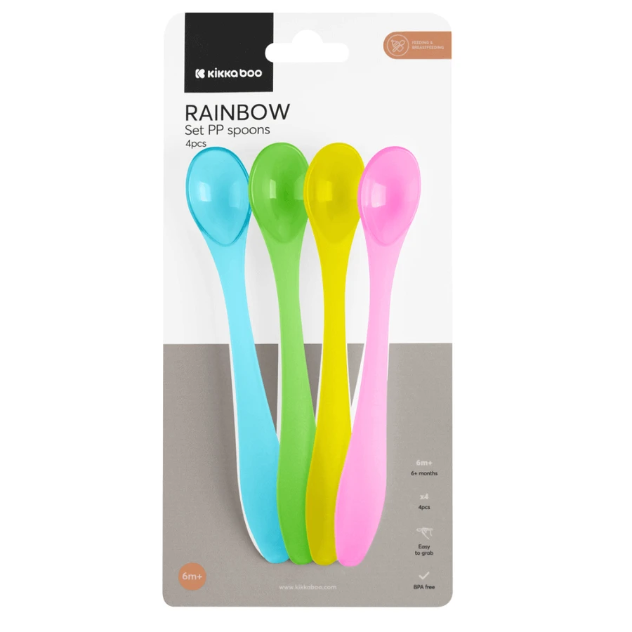 Набор из 4 ложек PP Rainbow, +6 месяцев, Kikka Boo: цены и характеристики