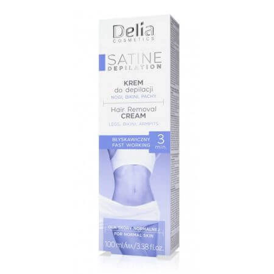 Крем для швидкої депіляції Satine Depilation, 100 мл, Delia Cosmetics: ціни та характеристики
