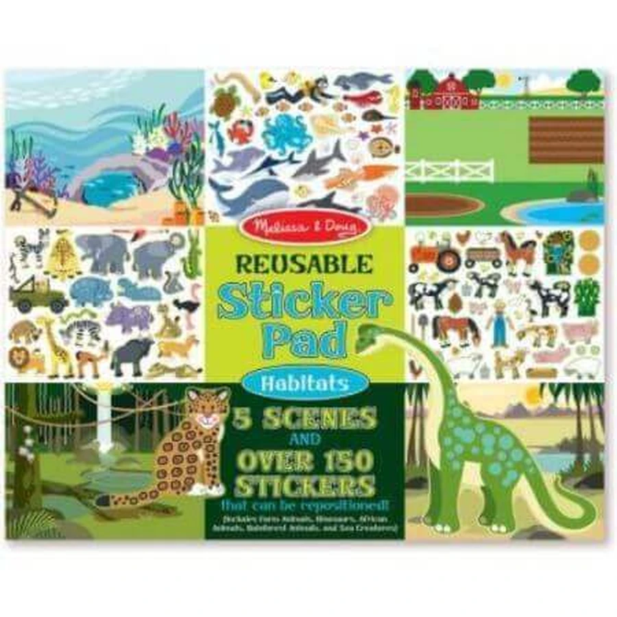 Коллекция многоразовых наклеек Habitate, +3 года, Melissa and Doug: цены и характеристики