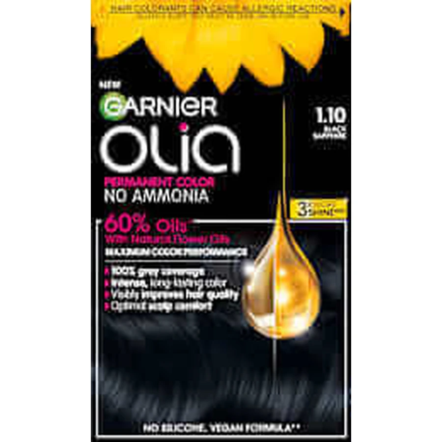 GARNIER GARNIER olia Перманентна фарба 1.10 Чорний сапфір, 174 мл: ціни та характеристики
