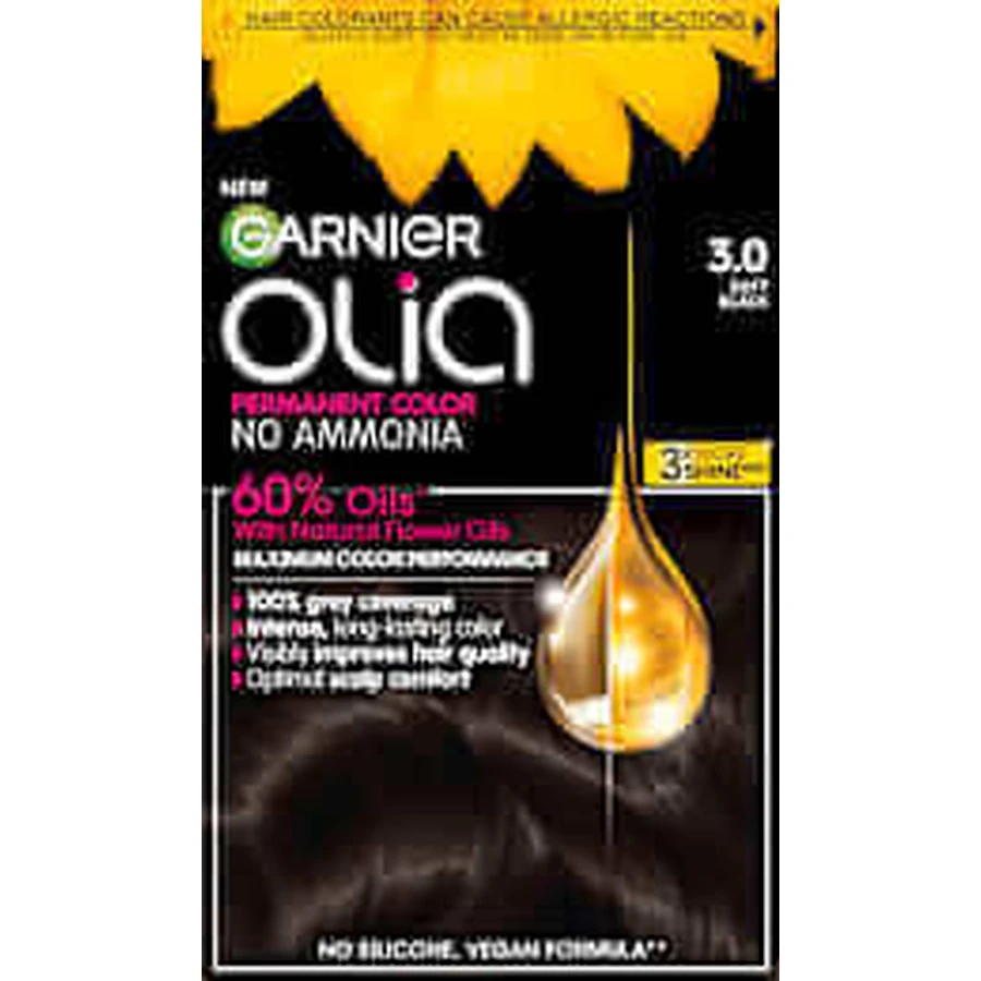 GARNIER olia Фарба перманентна 3.0 Soft Black, 174 мл: ціни та характеристики