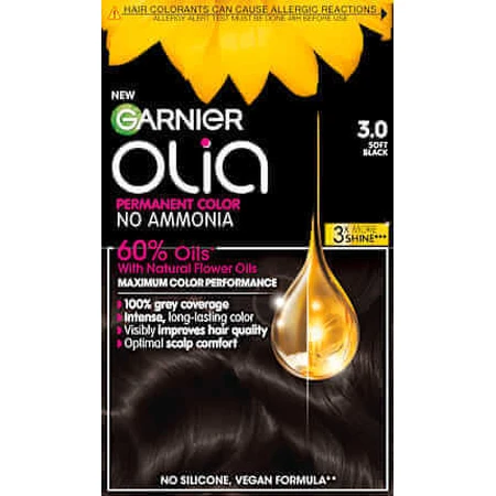 GARNIER olia Фарба перманентна 3.0 Soft Black, 174 мл: ціни та характеристики