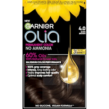 GARNIER GARNIER olia Перманентная краска 4.0 Темно-коричневый, 174 мл: цены и характеристики