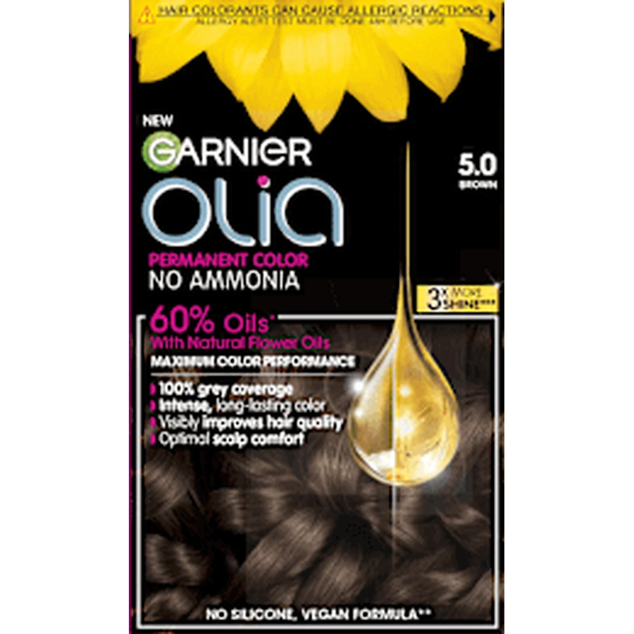 GARNIER GARNIER olia Перманентная краска 5.0 Коричневый, 174 мл: цены и характеристики