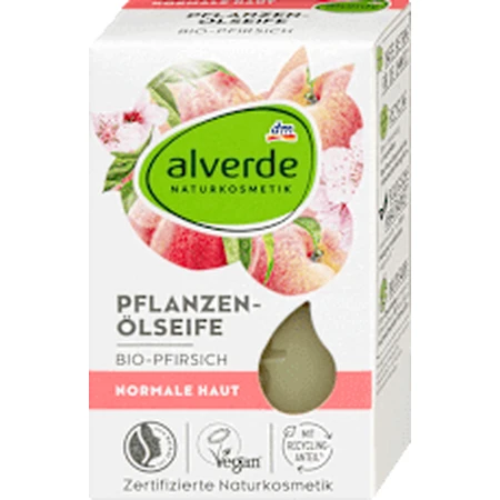 alverde NATURKOSMETIK Твердое мыло с персиком, 100 г: цены и характеристики