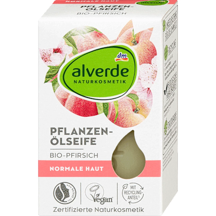 alverde NATURKOSMETIK Твердое мыло с персиком, 100 г: цены и характеристики
