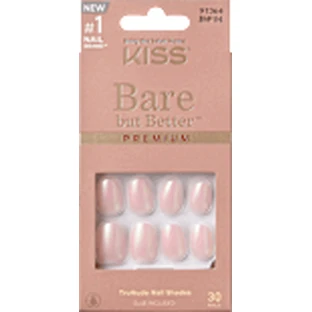KISS Bare But Better Premium Fake Nails Mocha, 1 набор