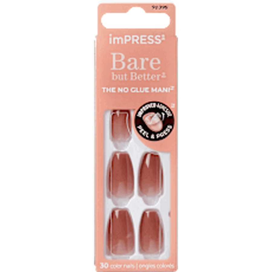 KISS Impress Bare But Better Накладні нігті з блискітками, 1 набір: ціни та характеристики