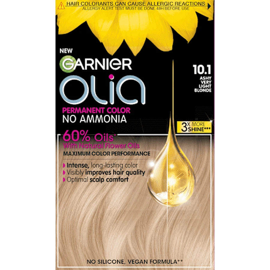 GARNIER olia Permanent Colour 10.1 Ashy Very Light Blonde, 174 мл: цены и характеристики