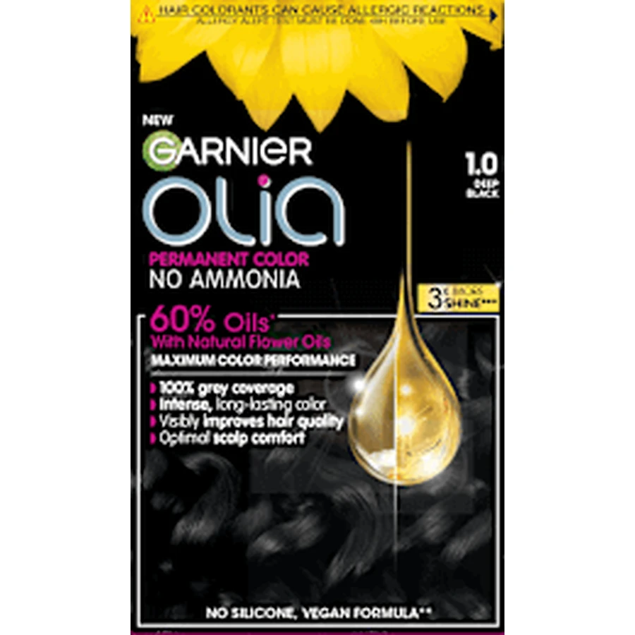GARNIER olia Фарба перманентна 1.0 Глибокий чорний, 174 мл: ціни та характеристики